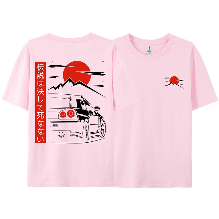 Japanese Style Car Culture GTR Racing T Shirts
