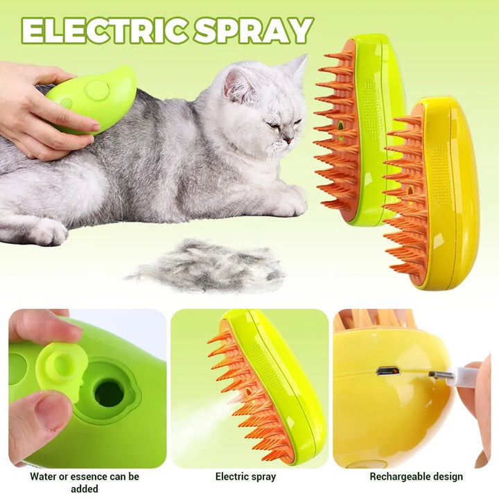 Escova de vapor para cães e gatos SteamyPet