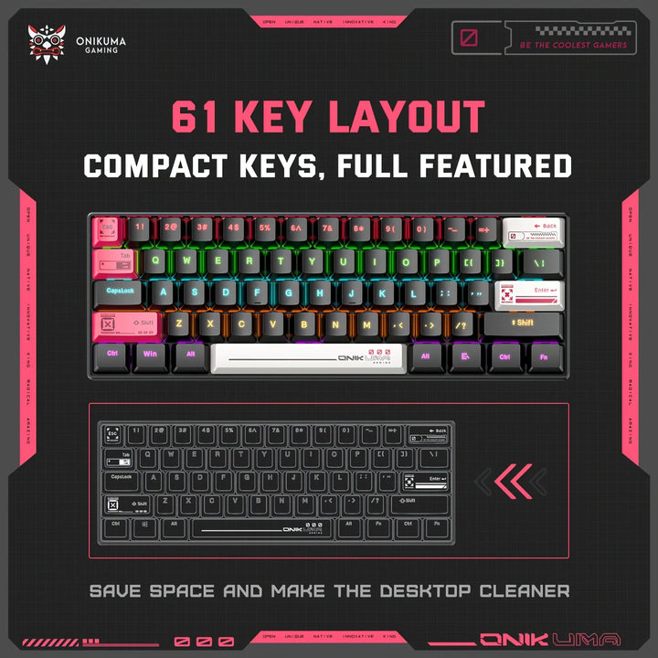 G55 Mechanical Gaming Keyboard 61 Keys Layout RGB Customized