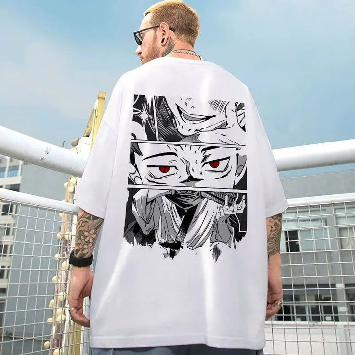 Jujustsu Kaisen Loose Cotton Short Sleeve Anime Printed T-shirt