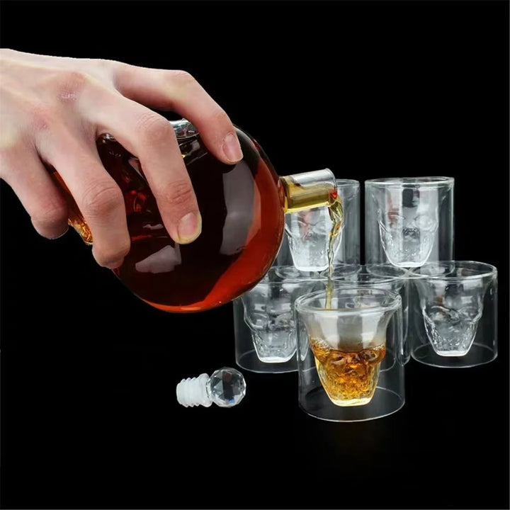 Creative Skull Double Glass Set Crystal