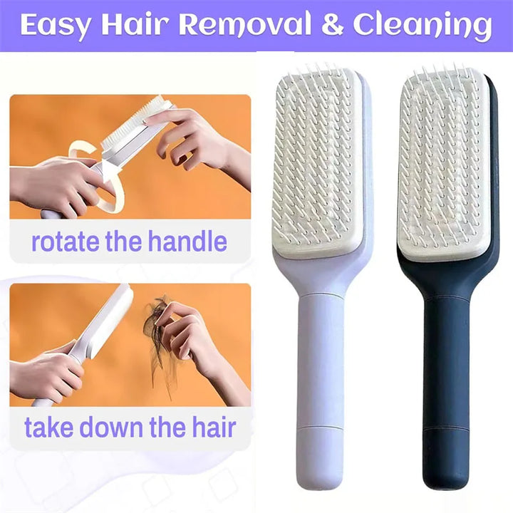 Self-Cleaning Hairbrush