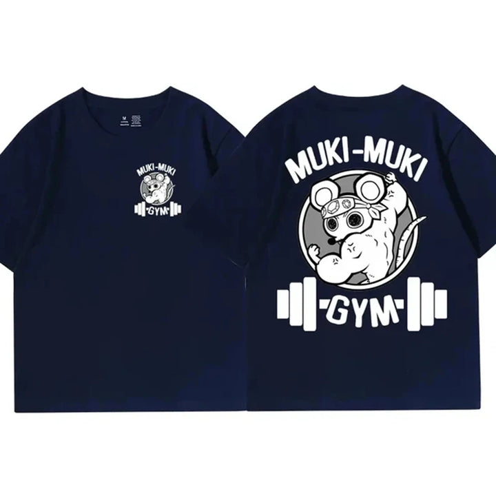 Anime Demon Slayer Print T-shirts Unisex Mice Muki Muki Gym