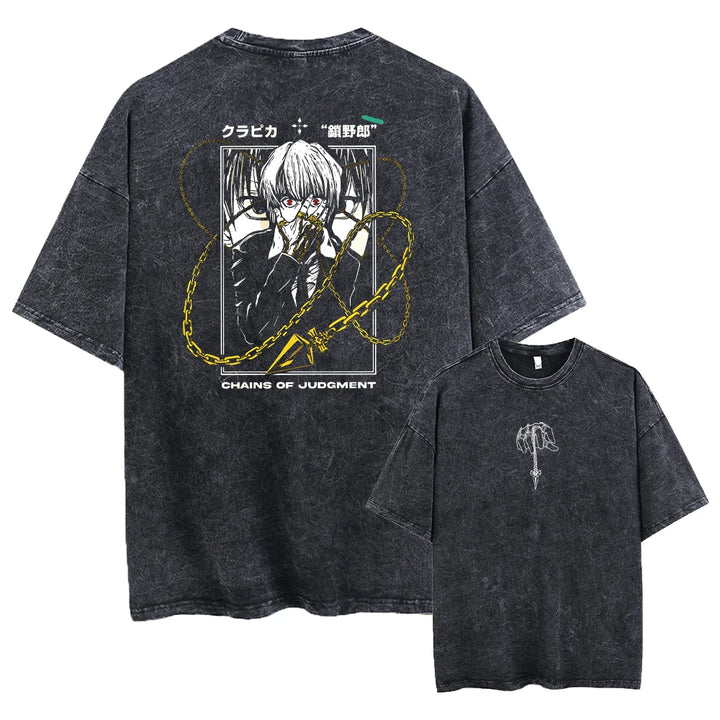 Anime Hunter X Hunter Washed Tshirt Graphic
