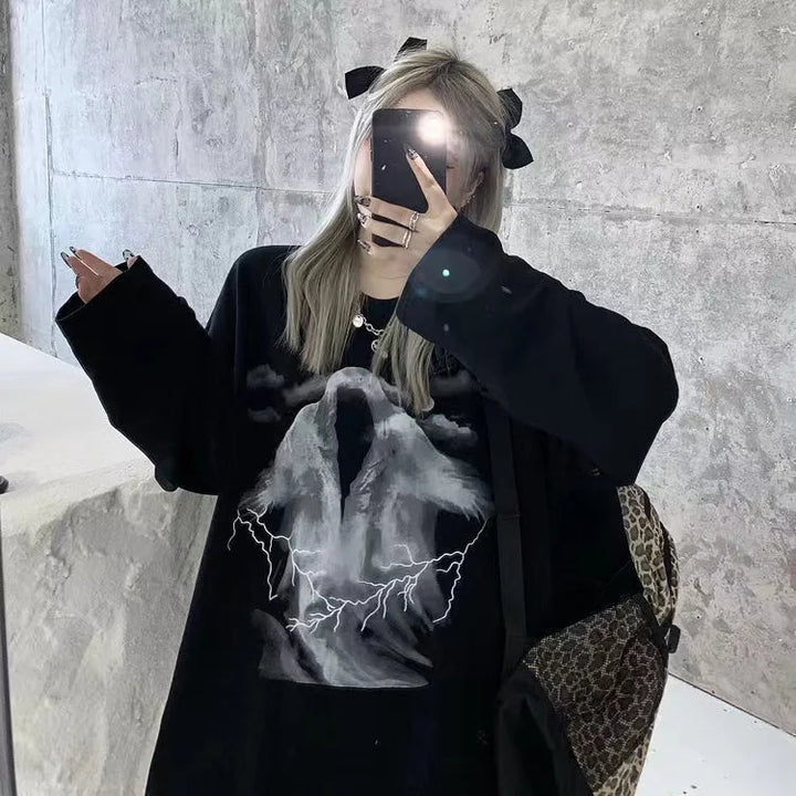 T-shirt Streetwear Oversized Long Sleeve Anime