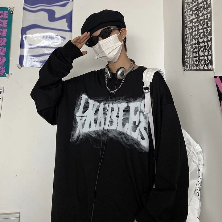 T-shirt Streetwear Oversized Long Sleeve Anime