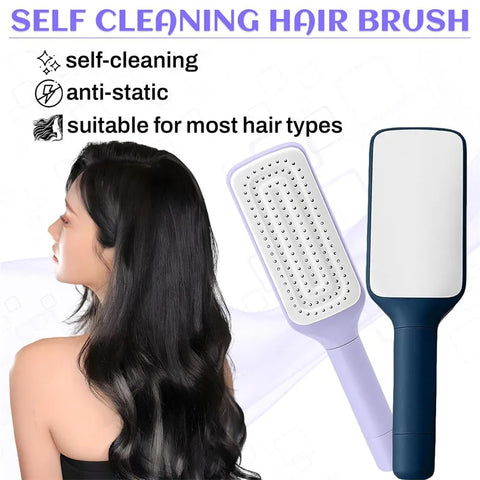 Self-Cleaning Hairbrush