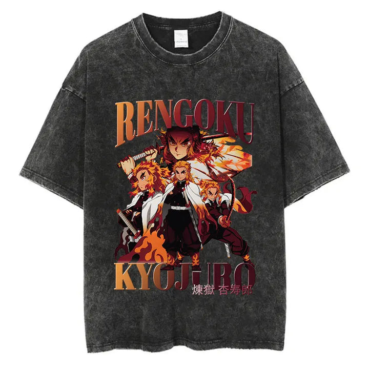 Summer Japanese Anime Print T-shirt (xl-2xl-3xl)