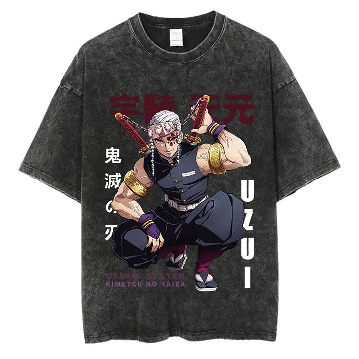 Summer Japanese Anime Print T-shirt (xl-2xl-3xl)