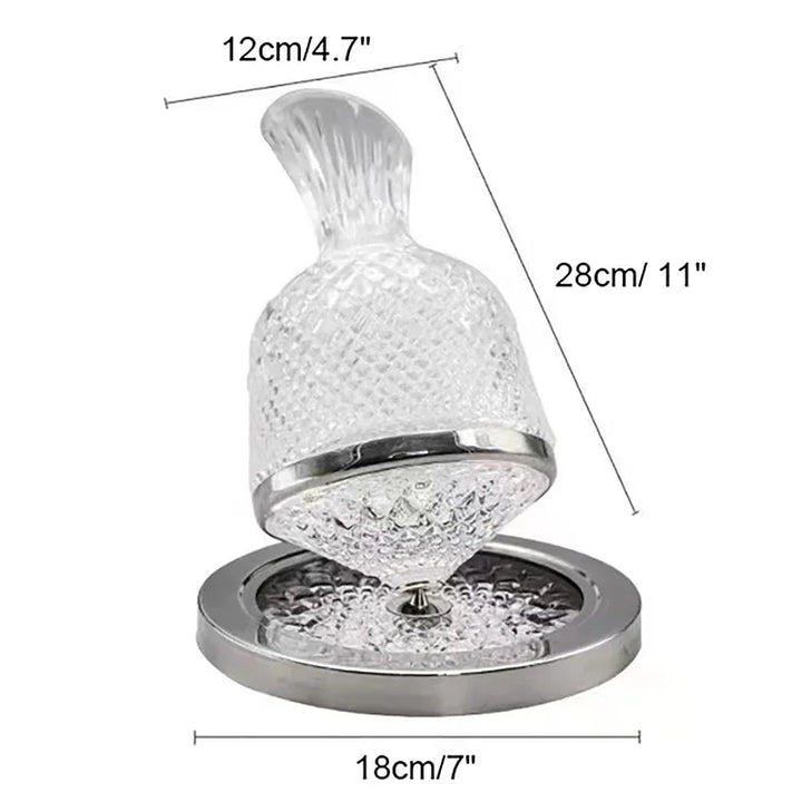 High Grade Crystal Glass 360 Rotating Decanter Tumbler