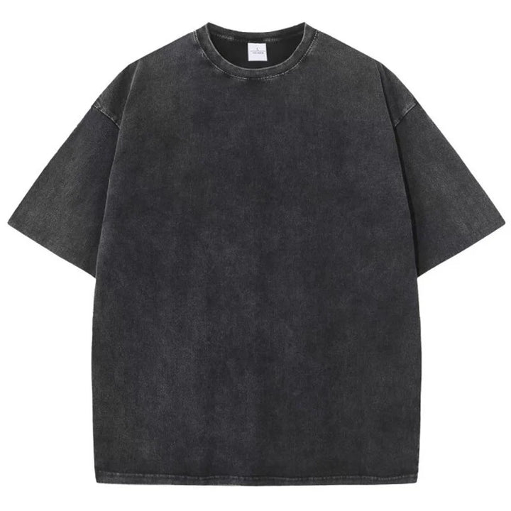 American Style Retro Heavyweight Solid Color T-shirt