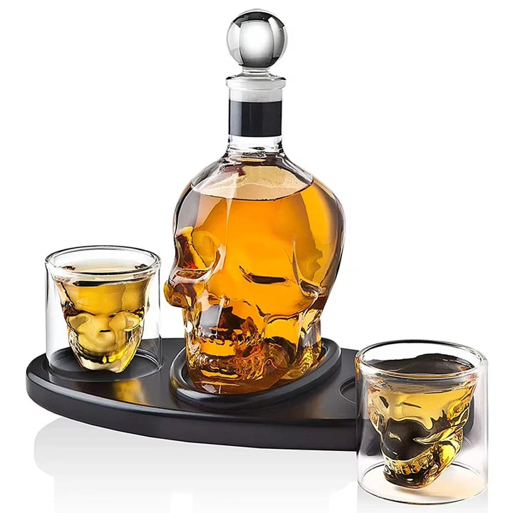 Creative Skull Double Glass Set Crystal
